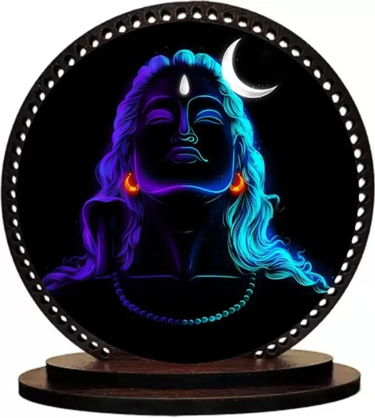 Pack of 2 Aadiyogi Spiritual Car Dashboard Frame | Home Decorative Showpiece