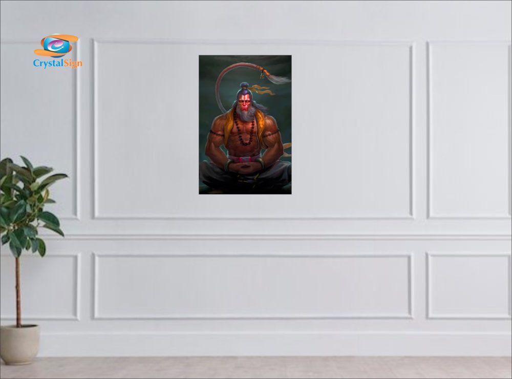 CRYSTALSIGN Divine Lord Hanuman Wall Art | Eco-Friendly & Modern Decor for Home & Office - Image 2