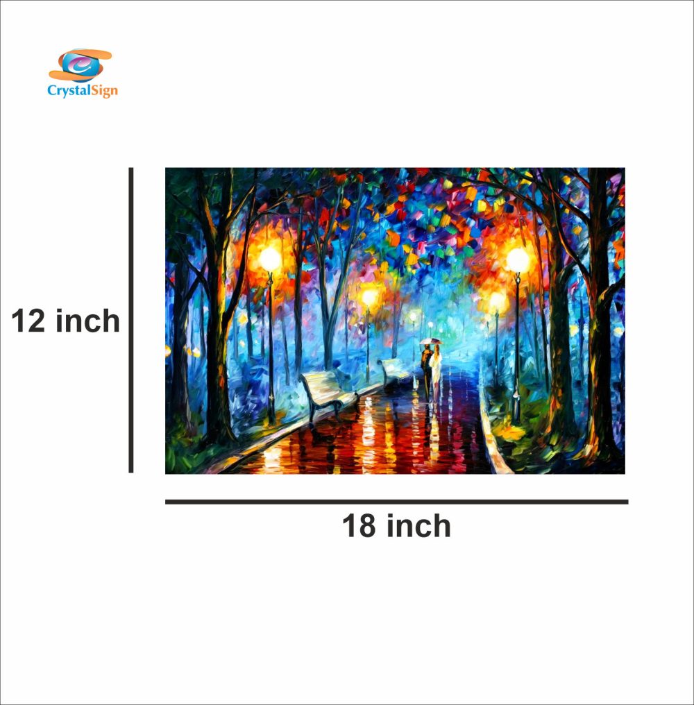 CRYSTALSIGN Romance in the Rain Wall Art | Eco-Friendly & Modern Decor for Home & Office - Image 3