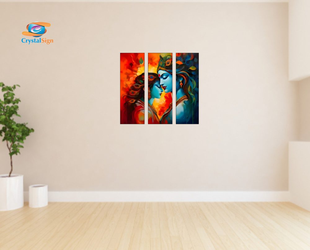 CRYSTALSIGN Radha Krishna Wall Art | Eco-Friendly & Modern Decor for Home & Office - Image 3
