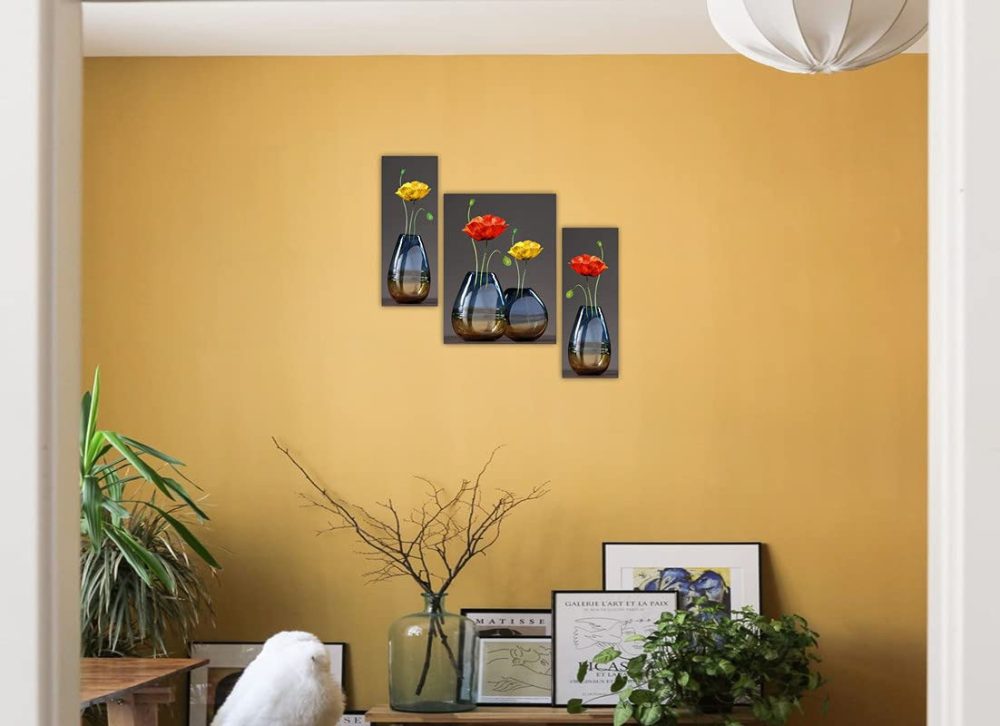 CRYSTALSIGN Elegant Flower Vase Wall Art | Eco-Friendly & Modern Decor for Home & Office - Image 2