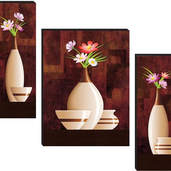 CRYSTALSIGN Elegant Flower Vase Wall Art | Eco-Friendly & Modern Decor for Home & Office