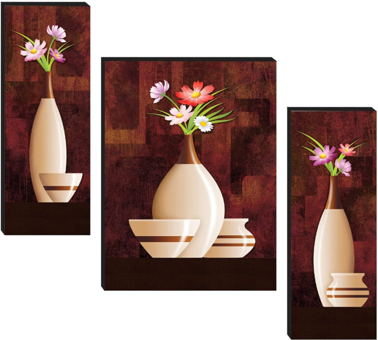 CRYSTALSIGN Elegant Flower Vase Wall Art | Eco-Friendly & Modern Decor for Home & Office