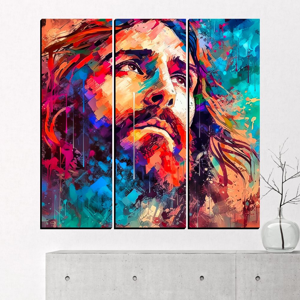CRYSTALSIGN Jesus Christ Cross Modern Painting Wall Decorative Paintings For Home