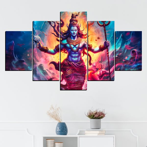 CRYSTALSIGN Lord Shiv Ji Modern Art Painting Wall Decor For Home