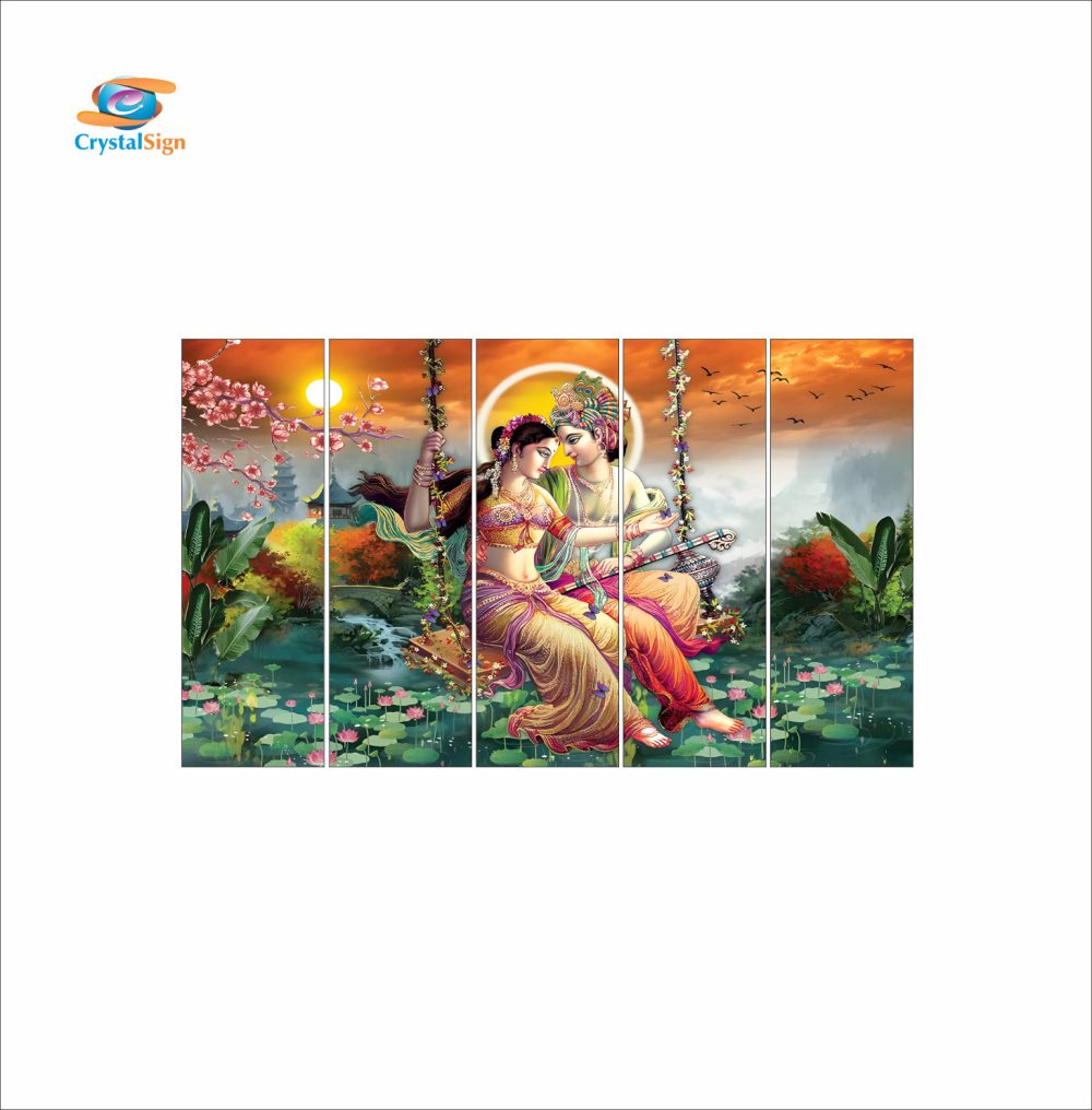CRYSTALSIGN Radha Krishna Wall Art  | Modern Eco-Friendly Home decoration
