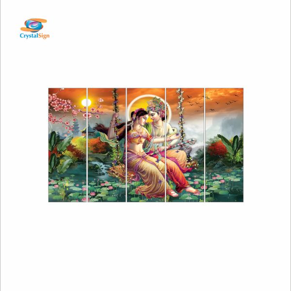 CRYSTALSIGN Radha Krishna Wall Art  | Modern Eco-Friendly Home decoration