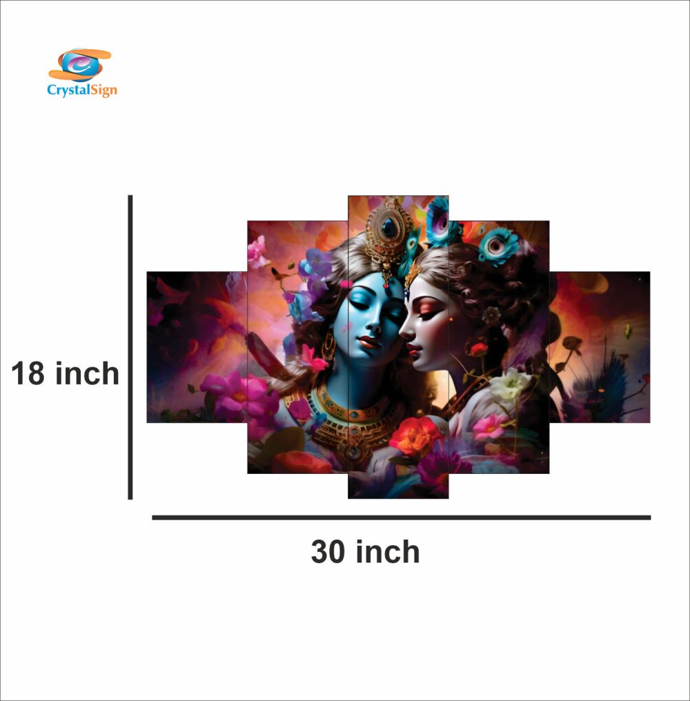 CRYSTALSIGN Eternal Love Radha Krishna Wall Art  | Modern Eco-Friendly Home decoration - Image 3