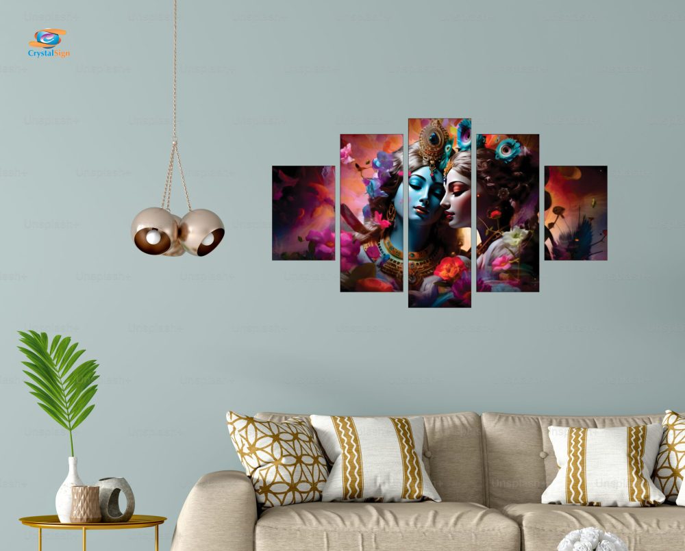 CRYSTALSIGN Eternal Love Radha Krishna Wall Art  | Modern Eco-Friendly Home decoration - Image 2