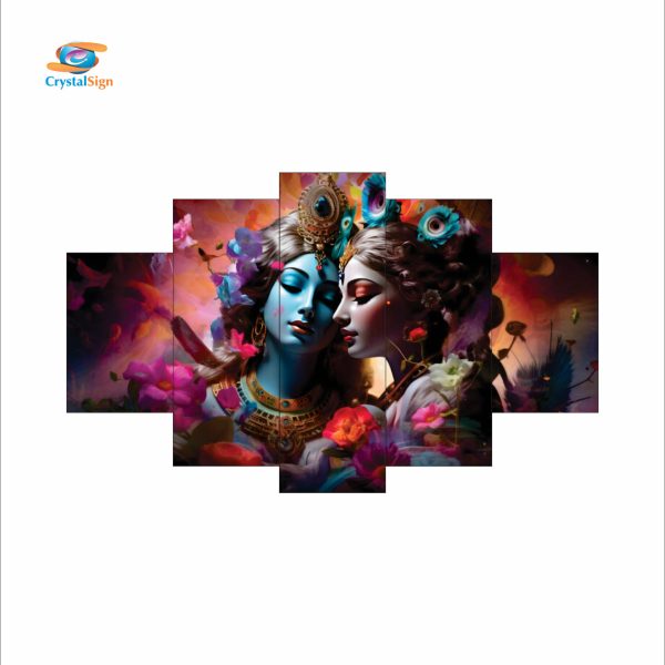 CRYSTALSIGN Eternal Love Radha Krishna Wall Art  | Modern Eco-Friendly Home decoration