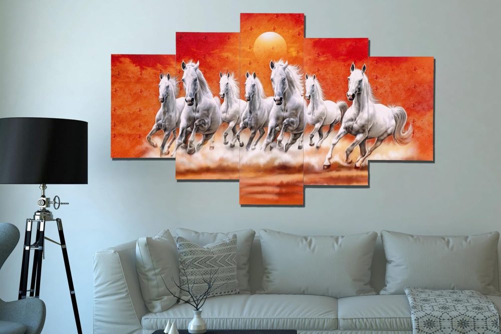 CRYSTALSIGN 7 Running Horses Wall Art |  Modern Decor for Home & Office - Image 4