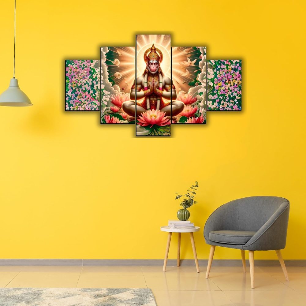 CRYSTALSIGN Hanuman Ji Meditating Wall Art  | Modern Eco-Friendly Home decoration - Image 3