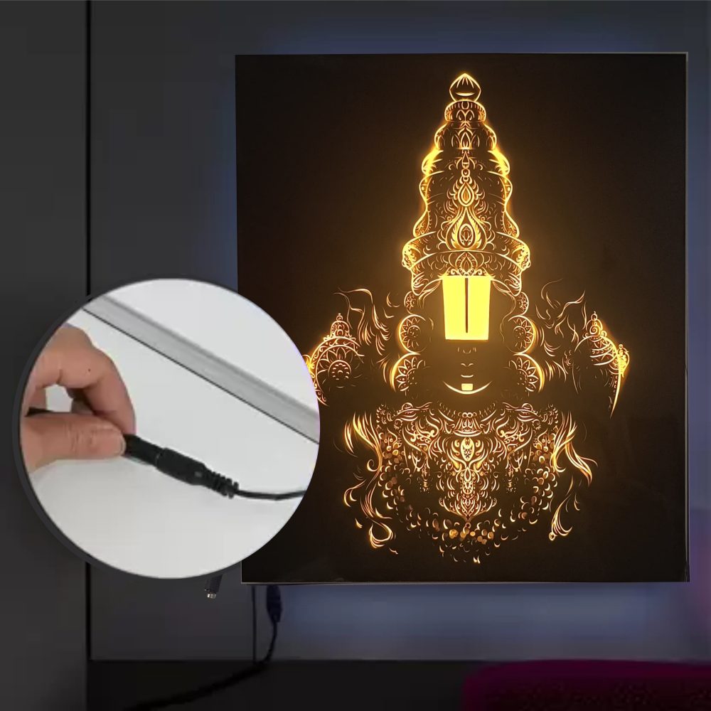 CRYSTALSIGN Shri Bala ji LED Photo  12x12 Inches - Image 2