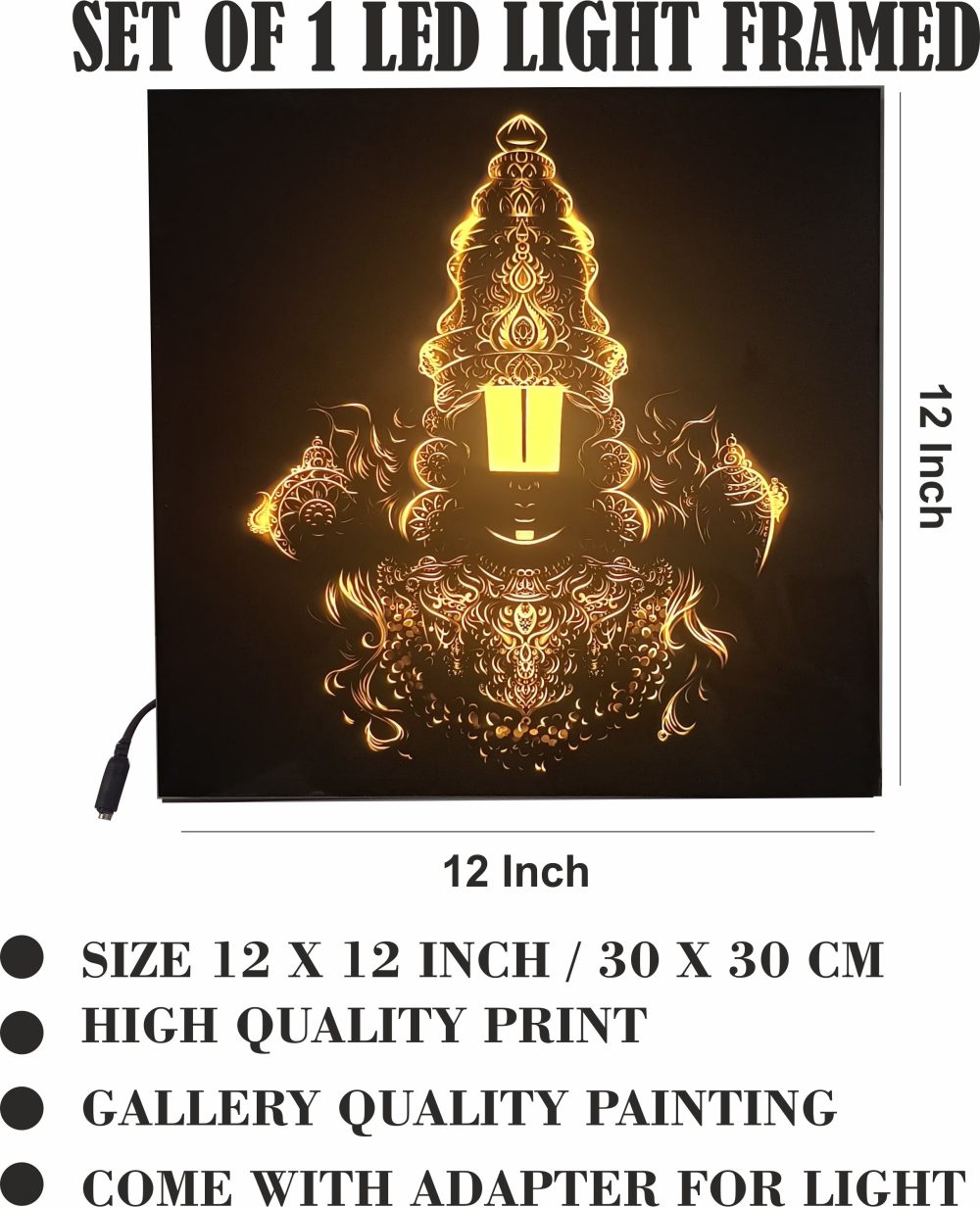 CRYSTALSIGN Shri Bala ji LED Photo  12x12 Inches - Image 4