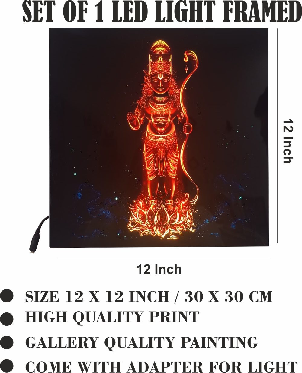 CRYSTALSIGN Beautiful Shri Narayan LED Photo  12x12 Inches - Image 4