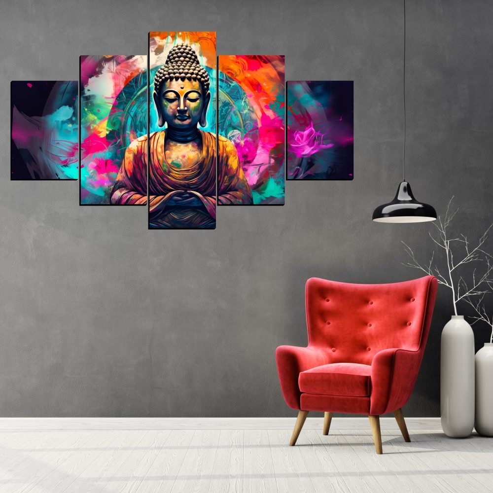CRYSTALSIGN Buddha Meditating Painting| Eco-Friendly & Modern Decor for Home & Office - Image 3