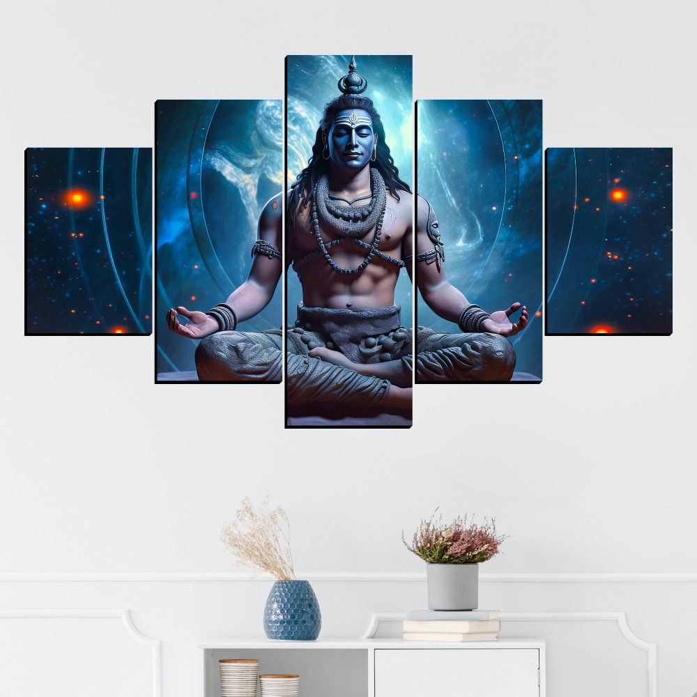 CRYSTALSIGN Shiv Ji Mahadev Wall Decor Painting For Home