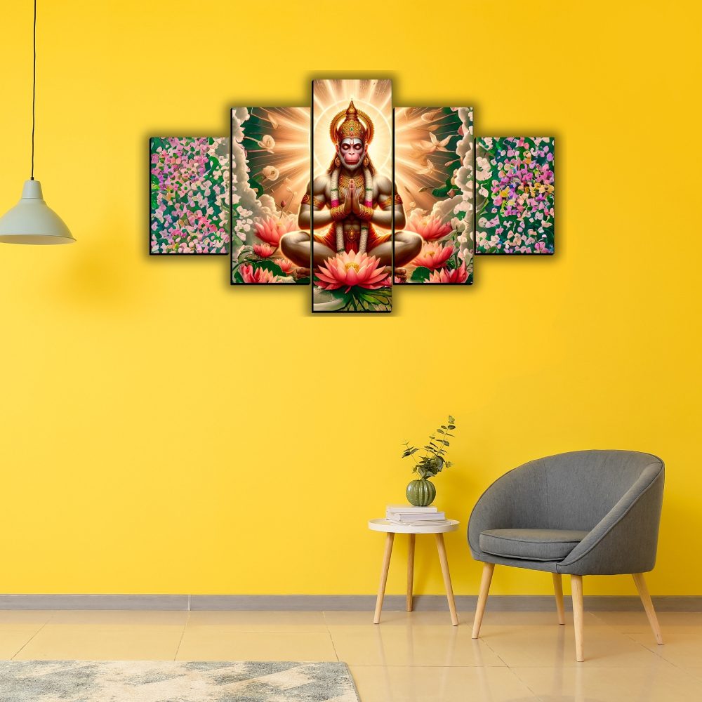 CRYSTALSIGN Hanuman Ji Wall Painting| Eco-Friendly & Modern Decor for Home & Office - Image 4