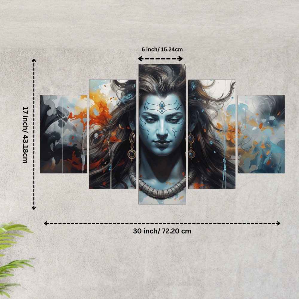 CRYSTALSIGN Premium Lord Shiva Paintings for Wall Decoration, Living Room, bedroom - Image 3