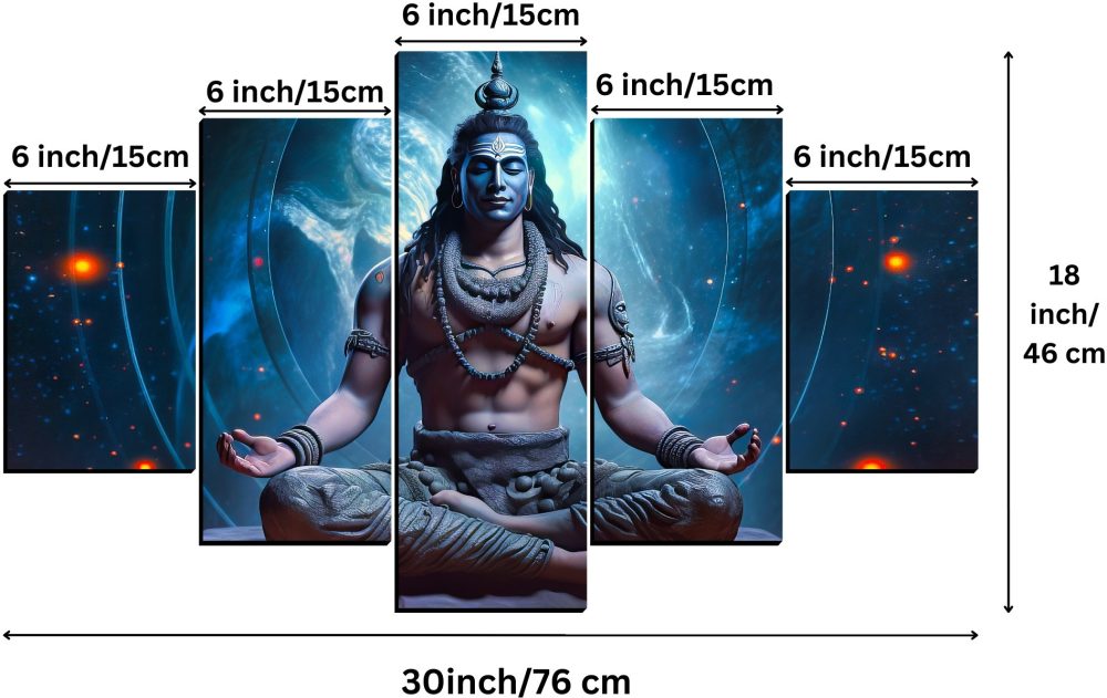 CRYSTALSIGN Shiv Ji Mahadev Wall Decor Painting For Home - Image 3