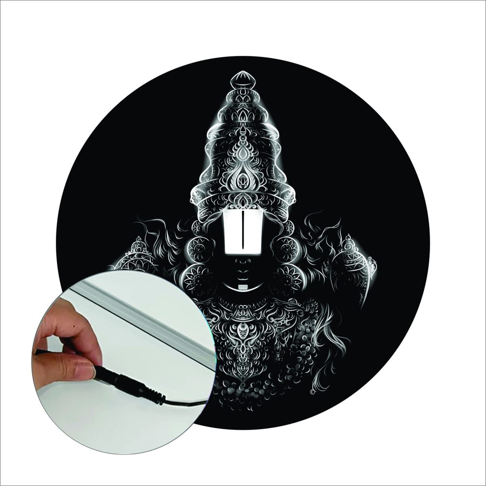 CRYSTALSIGN Beautiful Balaji LED Photo with Adaptor 12x12 Inches For Home Decoration&Gifting - Image 2