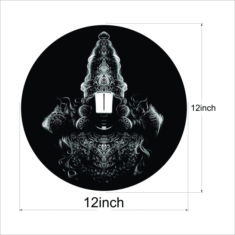 CRYSTALSIGN Beautiful Balaji LED Photo with Adaptor 12x12 Inches For Home Decoration&Gifting - Image 3