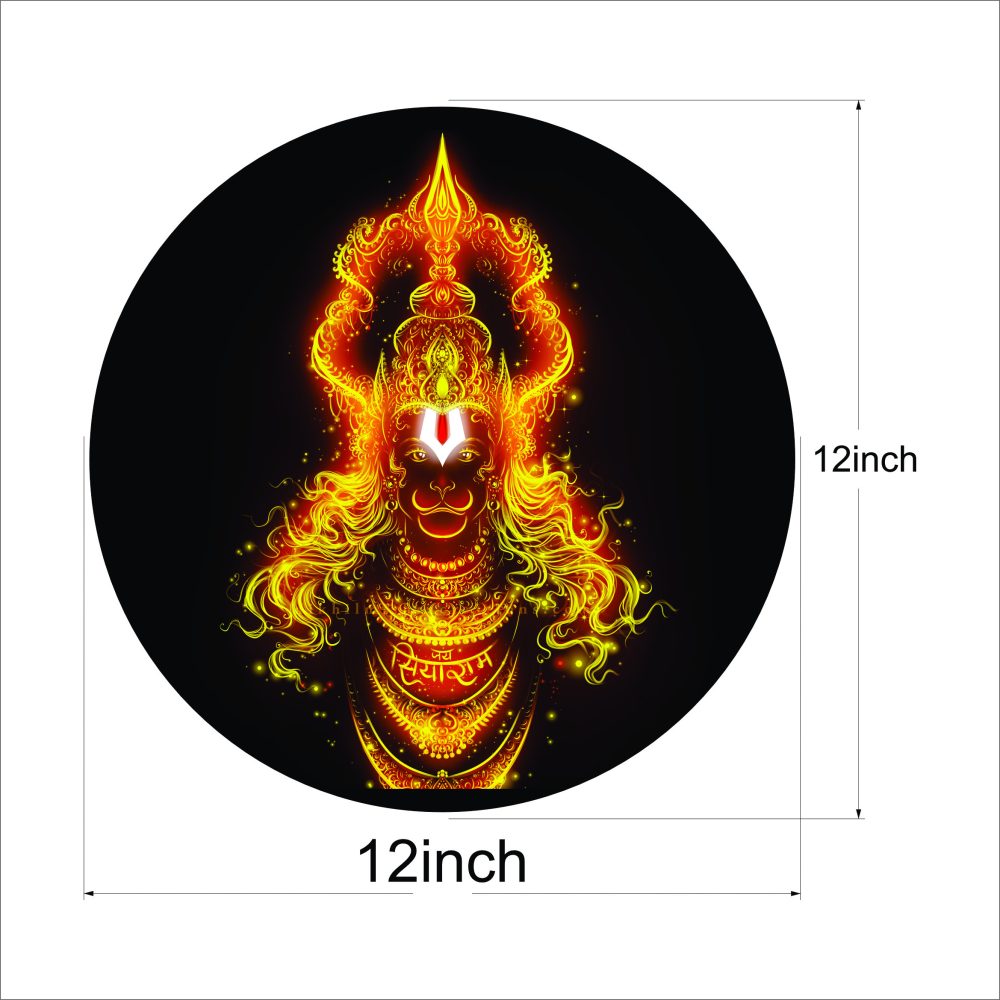 CRYSTALSIGN Beautiful Hanuman Face LED Photo 12x12 Inches For Home Decoration& Gifting - Image 3