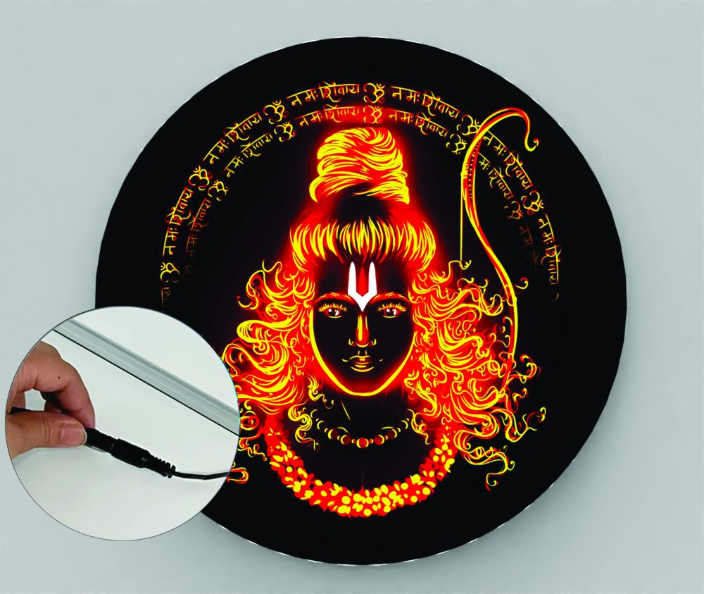 CRYSTALSIGN Shri Ram LED Photo with Adaptor 12x12 Inches For Home Decoration& Gifting - Image 3
