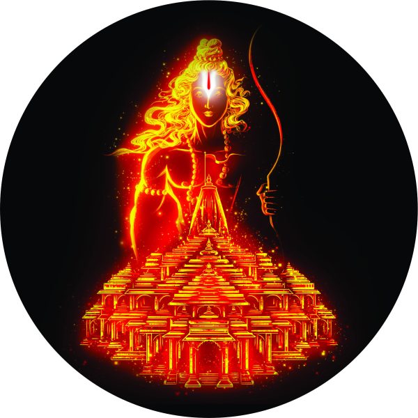 CRYSTALSIGN Shri Ram LED Photo with Adaptor 12x12 Inches For Home Decoration& Gifting