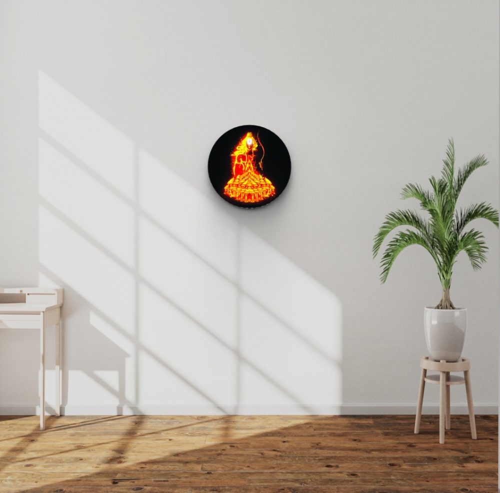 CRYSTALSIGN Shri Ram LED Photo with Adaptor 12x12 Inches For Home Decoration& Gifting - Image 3