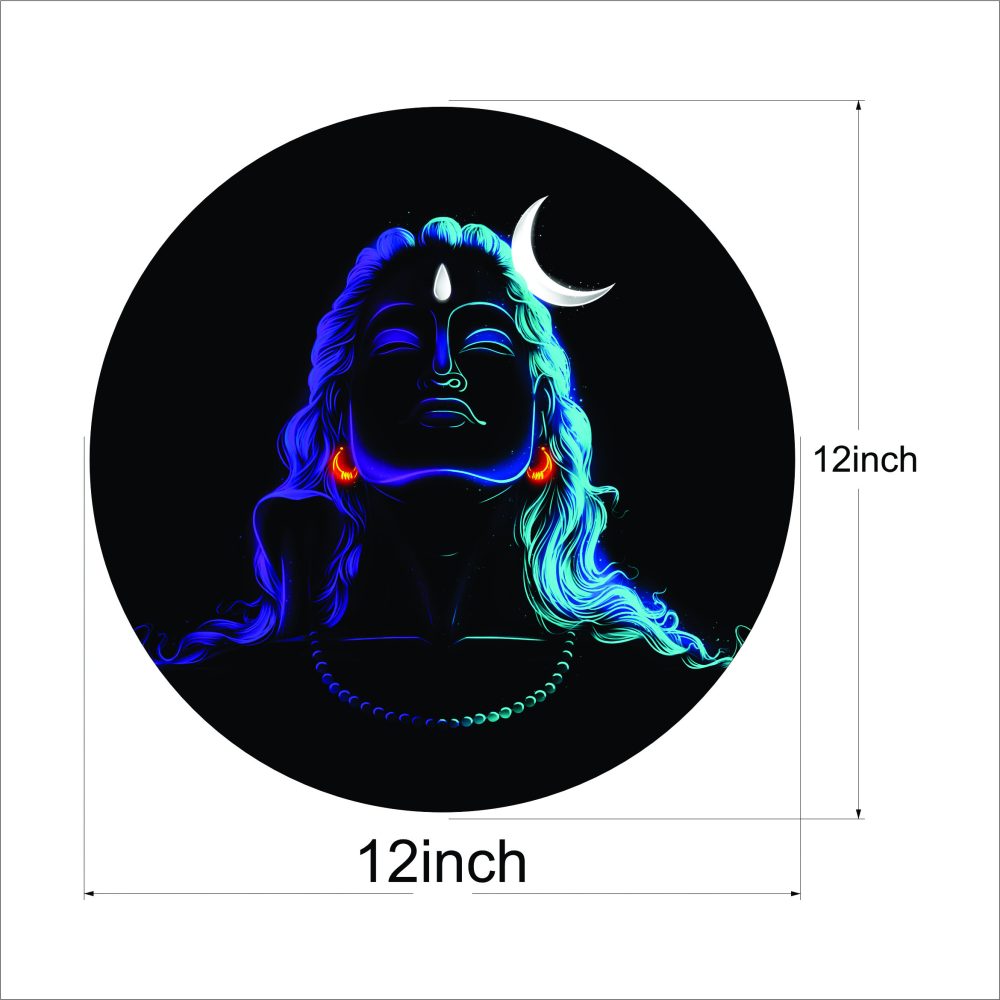 CRYSTALSIGN Beautiful Adiyogi LED Photo 12x12 Inches For Home Decoration& Gifting - Image 3