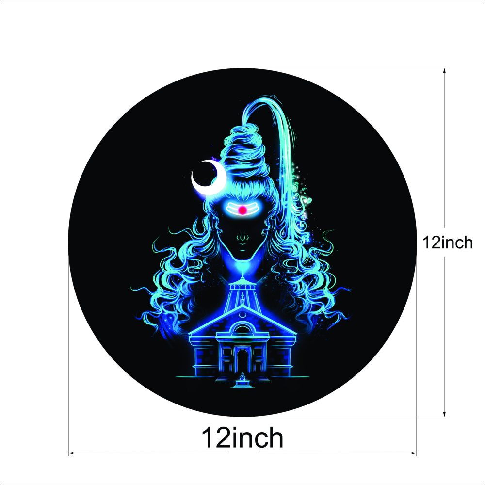 CRYSTALSIGN Shiv Kedarnath LED Photo with Adaptor 12x12 Inches For Home Decoration& Gifting - Image 3
