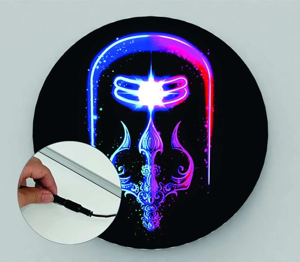 CRYSTALSIGN Shivling LED Photo with Adaptor 12x12 Inches For Home Decoration& Gifting - Image 2
