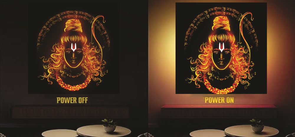 CRYSTALSIGN Beautiful Shri Ram LED Photo 12x12 Inches For Home Decoration& Gifting - Image 2