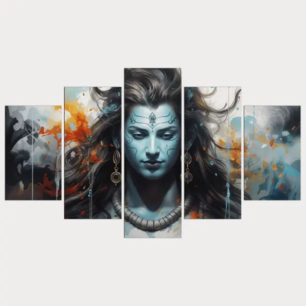 CRYSTALSIGN Premium Lord Shiva Paintings for Wall Decoration, Living Room, bedroom