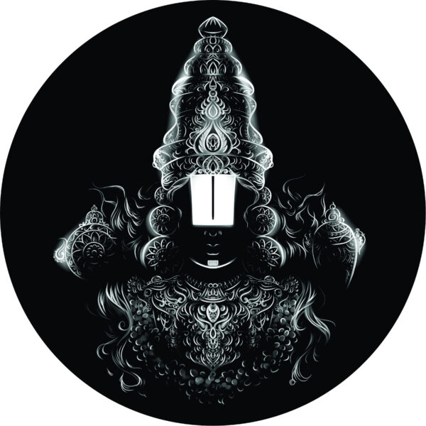 CRYSTALSIGN Beautiful Balaji LED Photo with Adaptor 12x12 Inches For Home Decoration&Gifting