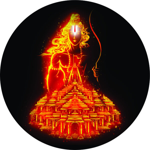 Crystalarc Shri Ram LED Photo with Adaptor 12x12 Inches For Home Decoration& Gifting